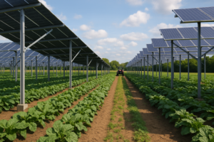 Agri Photovoltaik Anlage in Hochständerbauweise